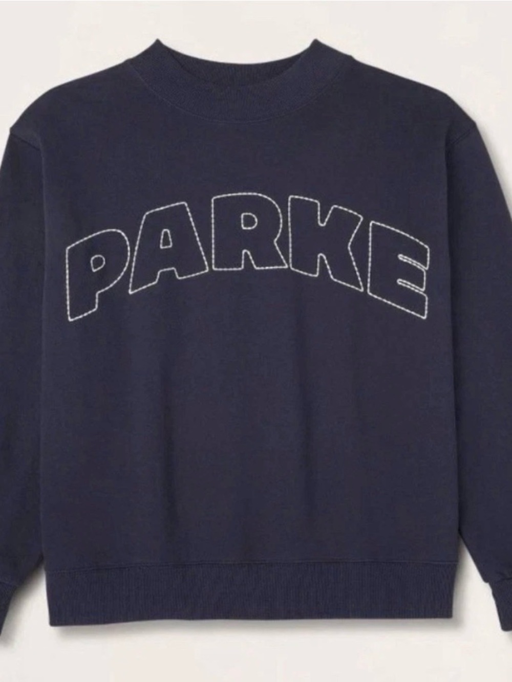 Parke Target Mockneck Pullover Sweatshirt Navy Blue Size L/XL - Picture 2 of 3